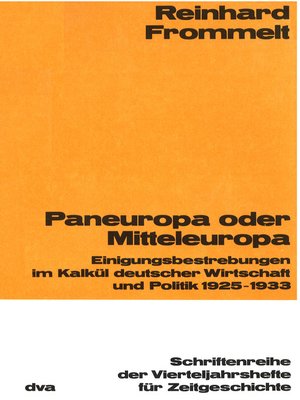 cover image of Paneuropa oder Mitteleuropa